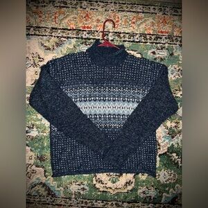 Vintage Y2K Arizona Jean Company Blue Turtleneck Sweater